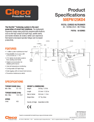 NeoTek - 30 and 50 Series - Corded Electric - Transducer Control (0.9-84Nm) - Pistol