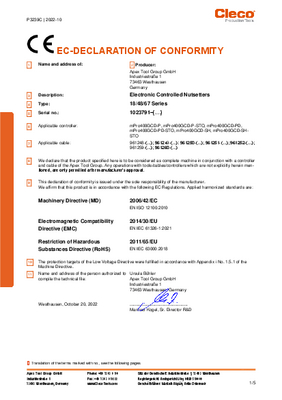 18 Series - Corded Electric - Transducer Control - Inline (2-31 Nm)