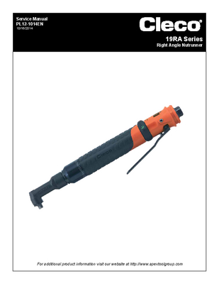 19 Series - Angle Nutrunner - Clutch Shut-Off - Lever Start - Collar Reverse