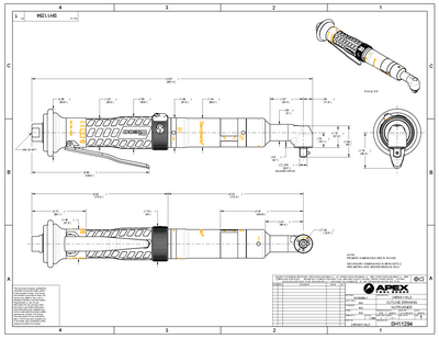 24 Series - Angle Nutrunner - Clutch Shut-Off - Lever Start - Collar Reverse