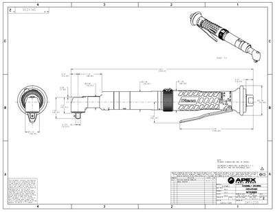 34 Series - Angle Nutrunner - Clutch Shut-Off - Lever Start - Collar Reverse