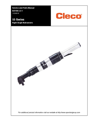 55/75 Series - Angle Nutrunner - Clutch Shut-Off - Lever Start - Collar Reverse