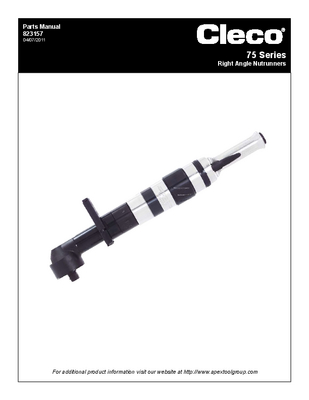 55/75 Series - Angle Nutrunner - Clutch Shut-Off - Lever Start - Collar Reverse