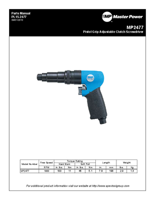MP Series - Adjustable Clutch Screwdriver