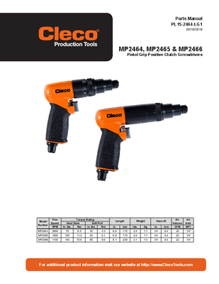 MP Series - Positive Clutch Screwdrivers