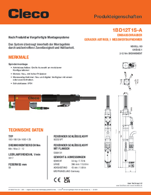 Conventional Spindle – BD/BDU Size 1 – Angle Drive