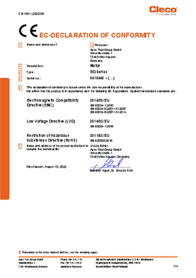 Conventional Spindle – BD/BDU Size 1 - Offset Drive