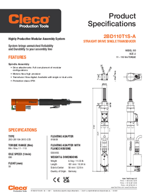 Conventional Spindle – BD/BDU Size 2 - Straight Drive