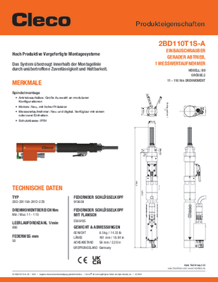 Conventional Spindle – BD/BDU Size 2 - Straight Drive
