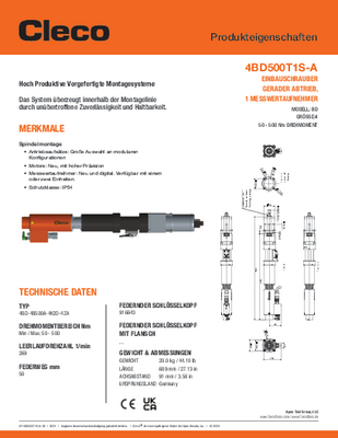 Conventional Spindle – BD/BDU Size 4 – Straight Drive