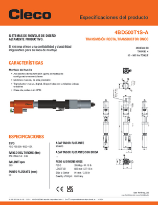 Conventional Spindle – BD/BDU Size 4 – Straight Drive