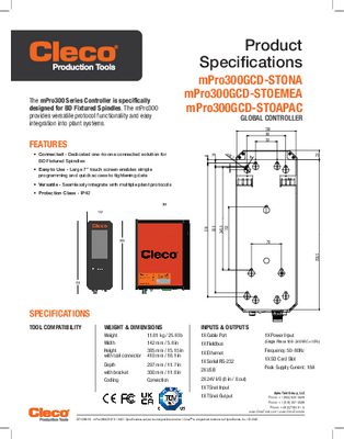 mPro300GCD-STO - Global Controller - Controller Fixtured Spindles