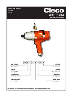 C series 160-250Nm Torque - Pistol Grip - Shut-Off Model - Trigger Throttle