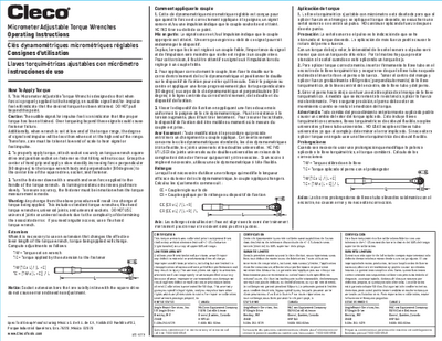 Cleco ATW Adjustable Mechanical Torque Wrenches